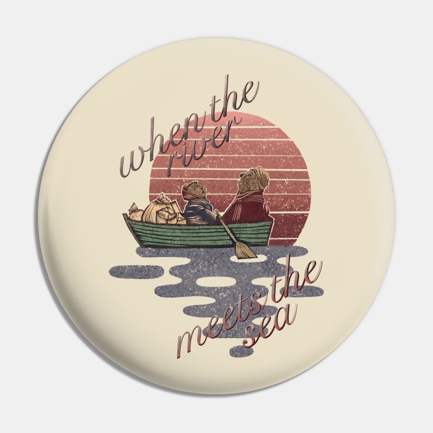 Ma and Emmet Otter Pin by Little Bad Wren 