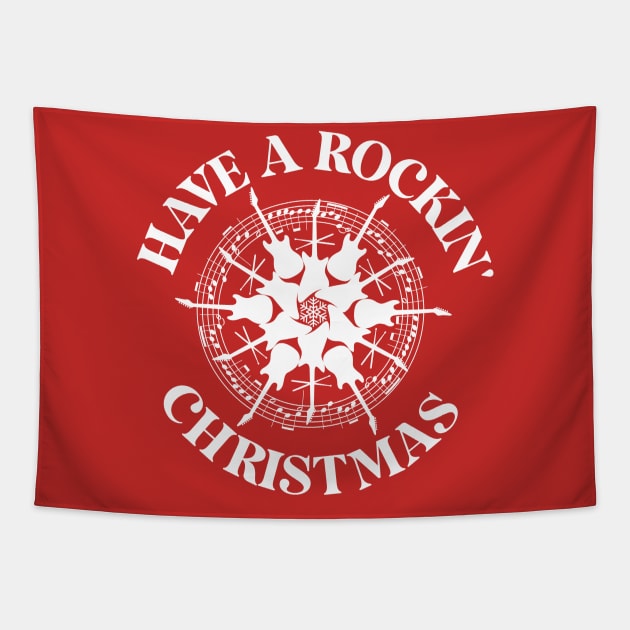 Have A Rockin' Christmas Tapestry by BRAVOMAXXX