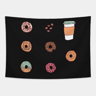 Donuts stickers Tapestry