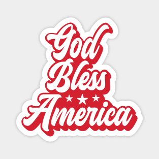 God Bless America - Red Magnet