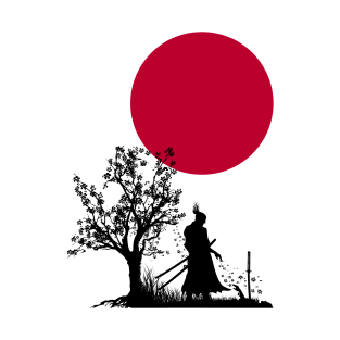 Samurai | The Shadow Slayer | Oriental Silhoutte T-Shirt