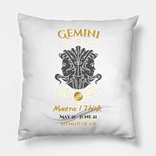 Zodiac Gemini Mantra Pillow