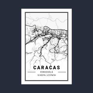 Caracas Venezuela City Map T-Shirt