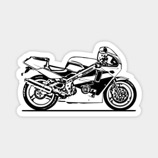 1991 CBR400RR Motorcycle Sketch Art Magnet
