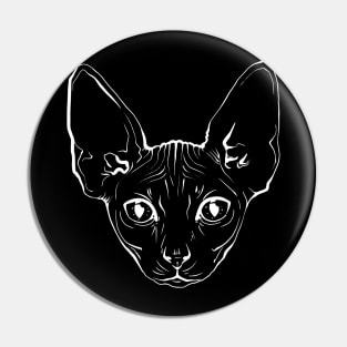 Sphinx cat portrait Pin