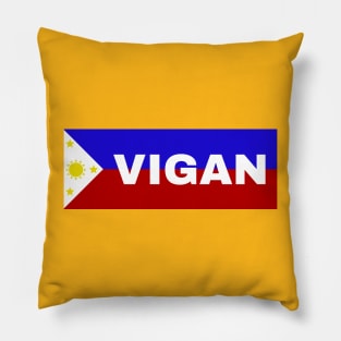 Vigan City in Philippines Flag Pillow