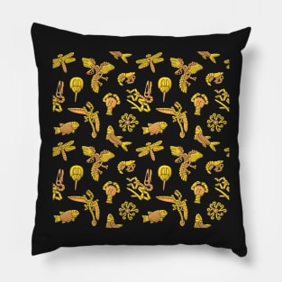 Solnhoffen Limestone Fossils Pattern Pillow