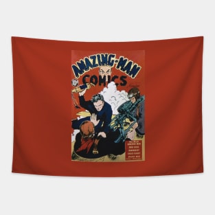 Amazing Man Retro Comic Cover Vol 7 Tapestry