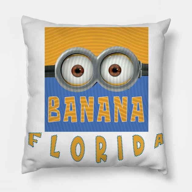 MINION BANANA USA FLORIDA Pillow by LuckYA