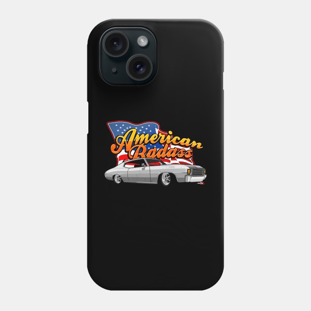 distressed american badass chevy chevelle ss Phone Case by small alley co