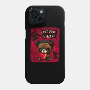Are You Mine? Cute Emo Teddy bear Phone Case