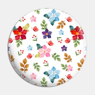 Scandinavian Summer Colorful Spring Flowers Pin