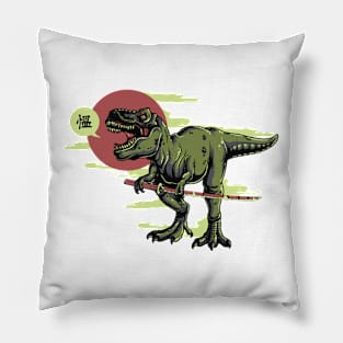 Japanese Samurai T-Rex: (Dinosaur) Dino Warrior Pillow