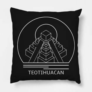 Teotihuacan Minimalist Line Drawing - Board Game Inspired Graphic - Tabletop Gaming  - BGG Pillow