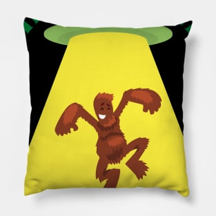 Bigfoot Alien Abduction Pillow