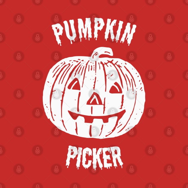 Adorable Pumpkin Picker Kids' Halloween Tee by thejamestaylor