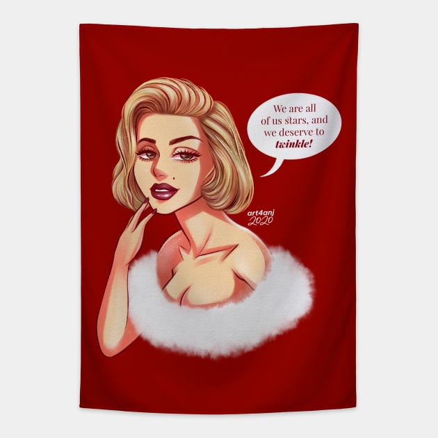 Marilyn Monroe Tapestry by art4anj