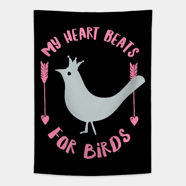 My heart beats for birds. Tapestry by LebensART