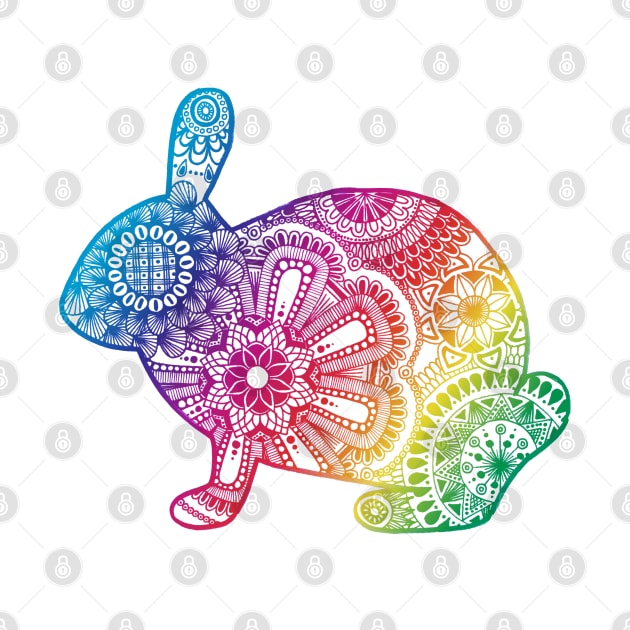 Rainbow Rabbit by calenbundalas