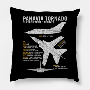 Panavia Tornado Jet Fighter Aircraft RAF Airplane Plane UK Blueprint Pillow