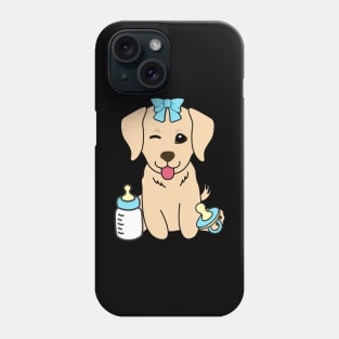 Cute golden retreiver is a baby Phone Case