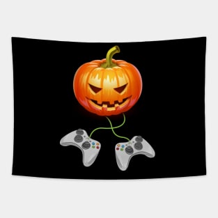 Halloween Jack O Lantern Gamer Boys Kids Men Funny Halloween Tapestry