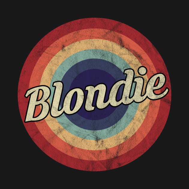 Blondie - Retro Vintage Circle by LMW Art