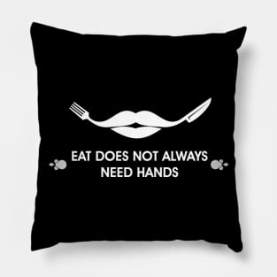 how to eat with mustache Pillow