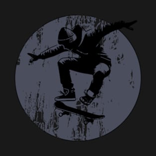 Grunge Urban Skateboarder Graffiti Style - Grey T-Shirt