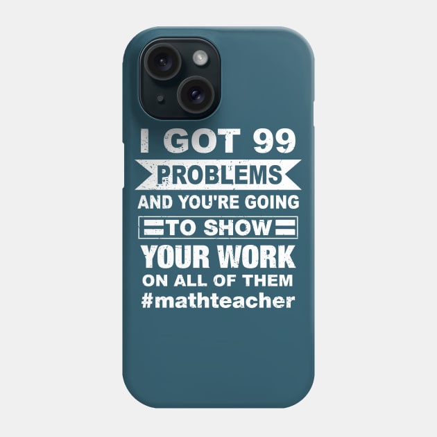 Maths lovers, Math Teacher simple design Phone Case by Ribsa