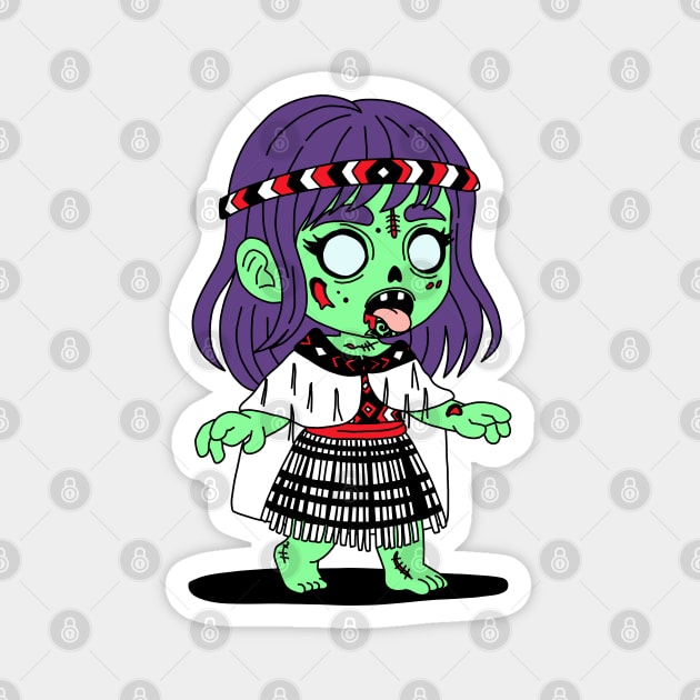 Māori Zombie Magnet by H. R. Sinclair