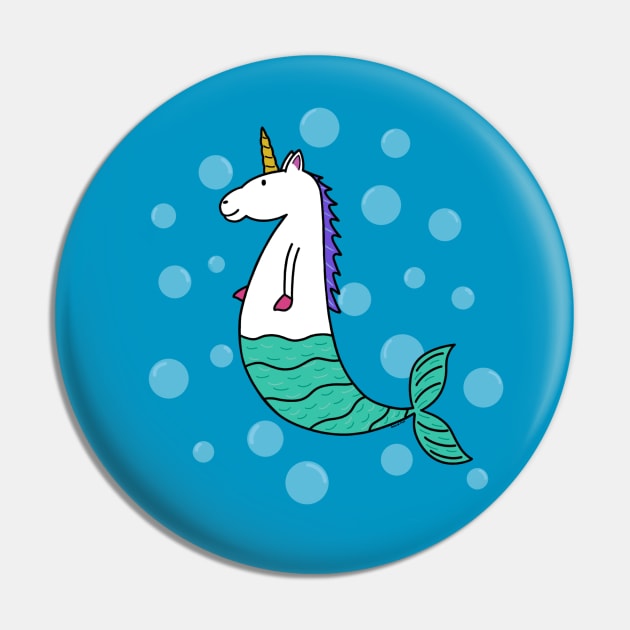 Unicorn Mermaid Pin by Coconut Moe Illustrations