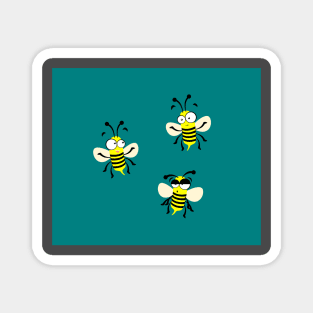 Three honey bees Magnet