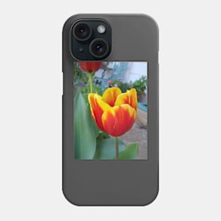 Red Tulip Flower - With Yellow Edges Phone Case