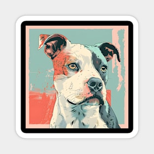 Staffordshire Bull Terrier in 70's Magnet