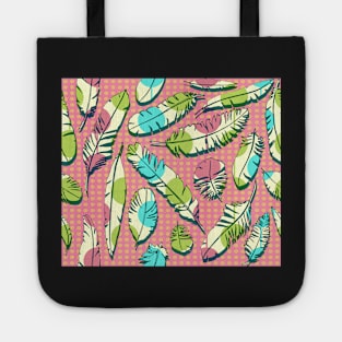 Vintage Feathers (pink) Tote