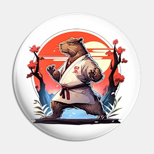 karate capybara Pin