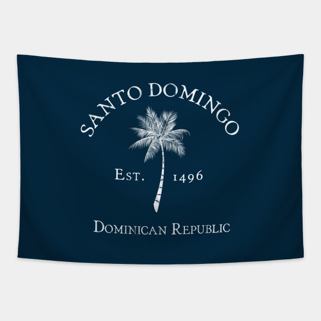 Santo Domingo Dominican Republic Vintage Palm Tapestry by TGKelly