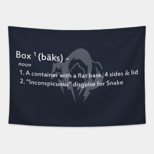 Box definition (white text) Tapestry