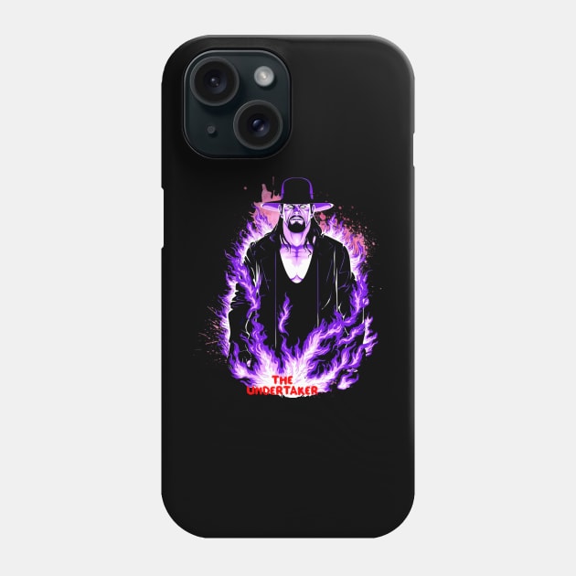 Purple Fire The Undertaker Phone Case by Stars A Born