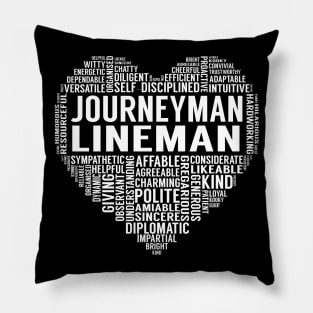 Journeyman Lineman Heart Pillow