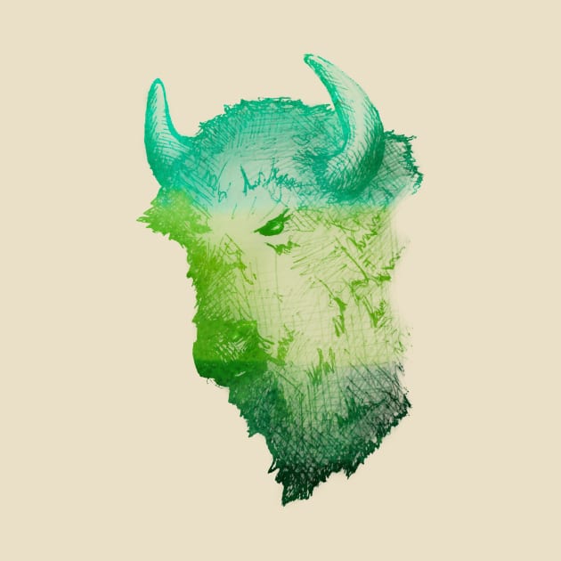 Banff Bison by pixelvision