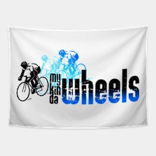 My kinda wheels cyclist Tapestry