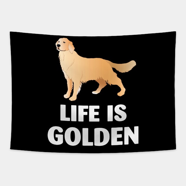 Golden Retriever Life is Golden Tapestry by mlleradrian