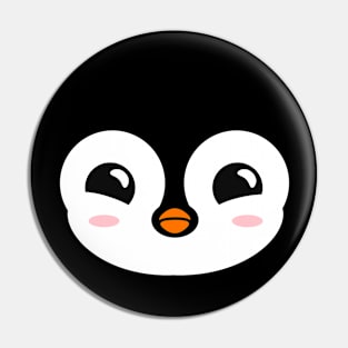 Cute Penguin (transparent head) Pin