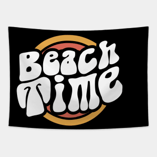 Vsco Girl Vintage Beach Time Retro Aesthetics Circles Tapestry