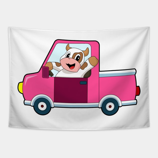 Cow Car Tapestry by Markus Schnabel