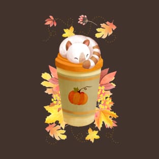 Hello Autumn Coffee Kitten T-Shirt