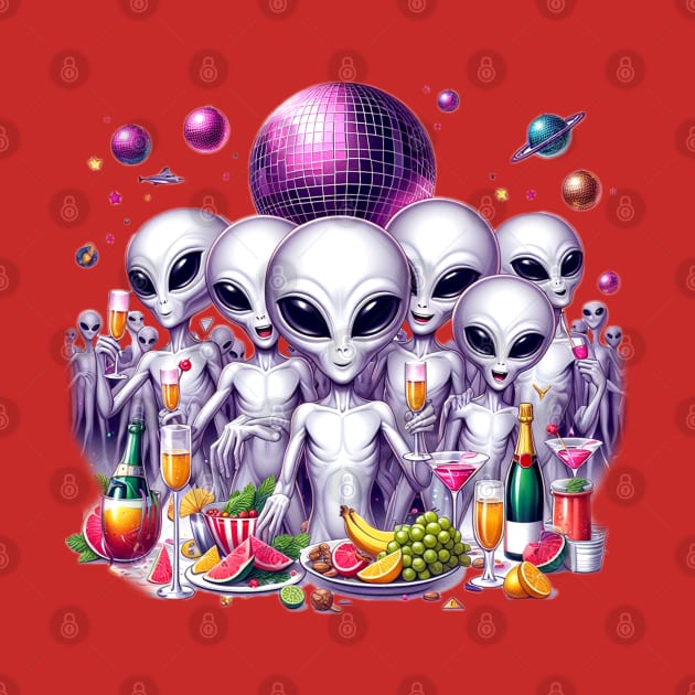 Alien Christmas Party by Print&fun