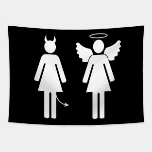 Angel and demon couple Tapestry